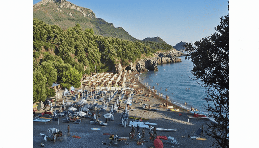 vista della spiaggia del Macarro Maratea